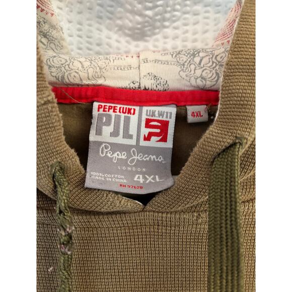 Pepe Jeans Men’s Vintage Embroidered Logo Baggy Y2K Skater Pullover 4X - Picture 3 of 10